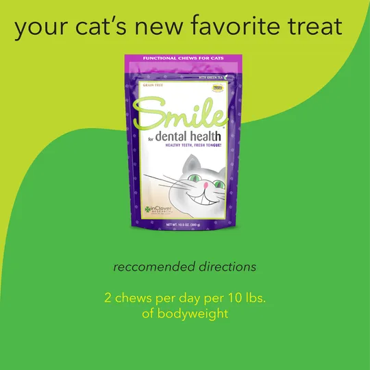 InClover Smile Dental Support Soft Chews Supplement for Cats