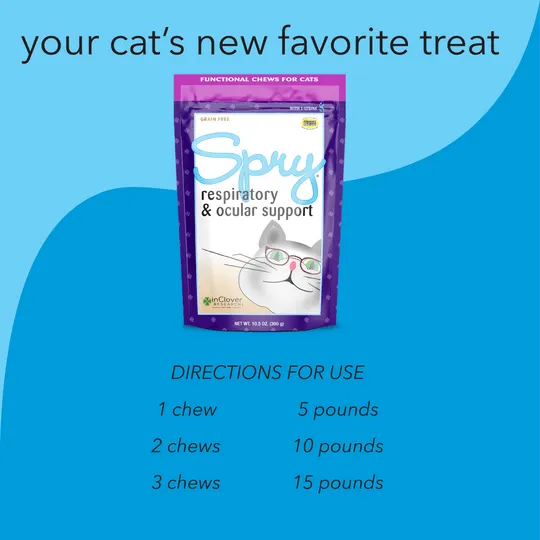 InClover Spry Respiratory & Ocular Support Soft Chews Supplement for Cats