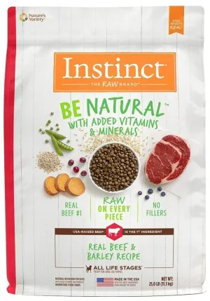 Instinct Be Natural Beef & Barley Recipe Freeze-Dried Raw Coated Kibble Dry Dog Food