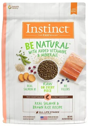 Instinct Be Natural Salmon & Brown Rice Recipe Freeze-Dried Raw Coated Kibble Dry Dog Food