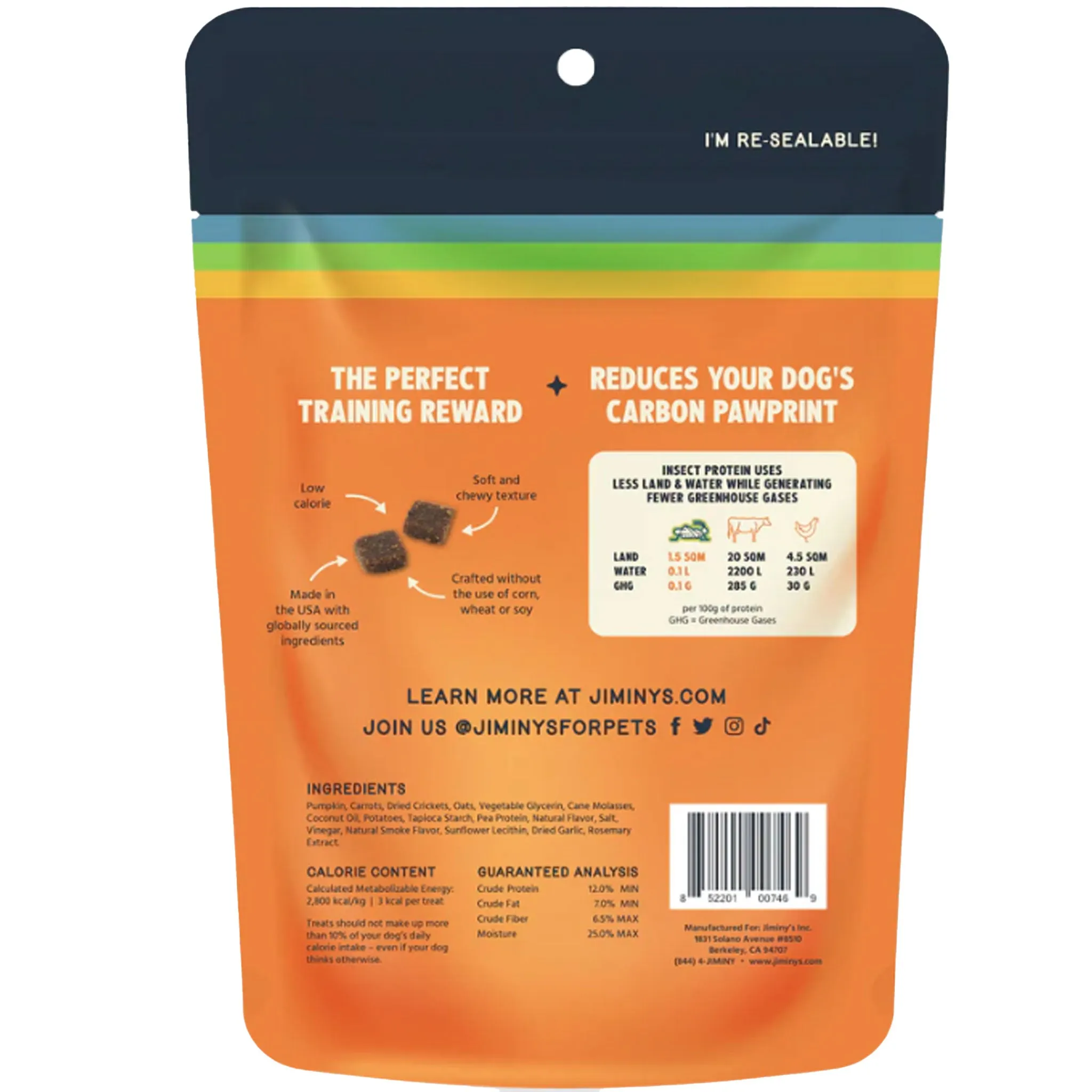 Jiminy's Cricket Cookie Pumpkin & Carrot Training Dog Treats - 6oz