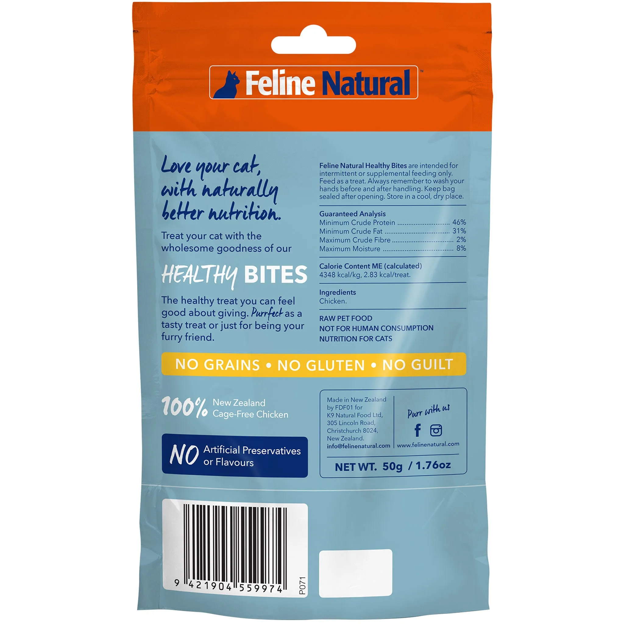 K9 Natural Healthy Bites Chicken Cat Treats