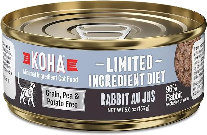 KOHA Grain & Potato Free Limited Ingredient Diet Rabbit Pate Canned Cat Food