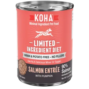 KOHA Grain & Potato Free Special Diet:Limited Ingredient Diet Salmon Entree with Pumpkin Canned Dog Food
