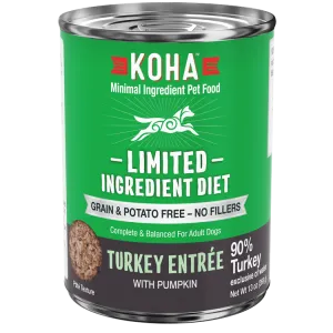 KOHA Grain & Potato Free Special Diet:Limited Ingredient Diet Turkey Entree with Pumpkin Canned Dog Food