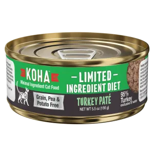 KOHA Grain & Potato Free Special Diet:Limited Ingredient Diet Turkey Pate Single Canned Cat Food