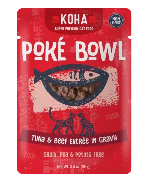 Koha Poké Bowl Tuna & Beef Entrée in Gravy Wet Cat Food Pouch