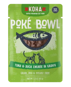 Koha Poké Bowl Tuna & Duck Entrée in Gravy Wet Cat Food Pouch