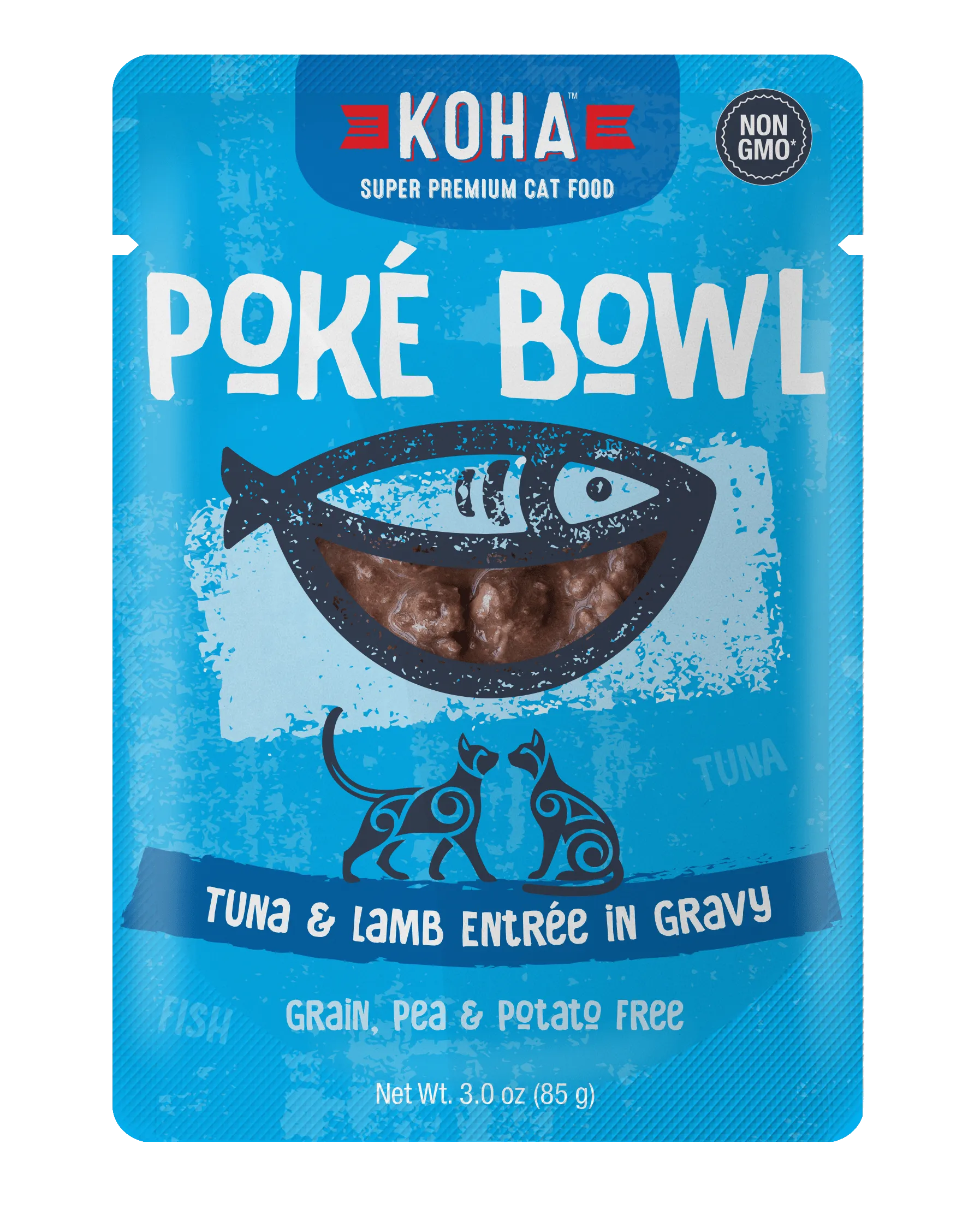 Koha Poké Bowl Tuna & Lamb Entrée in Gravy Wet Cat Food Pouch