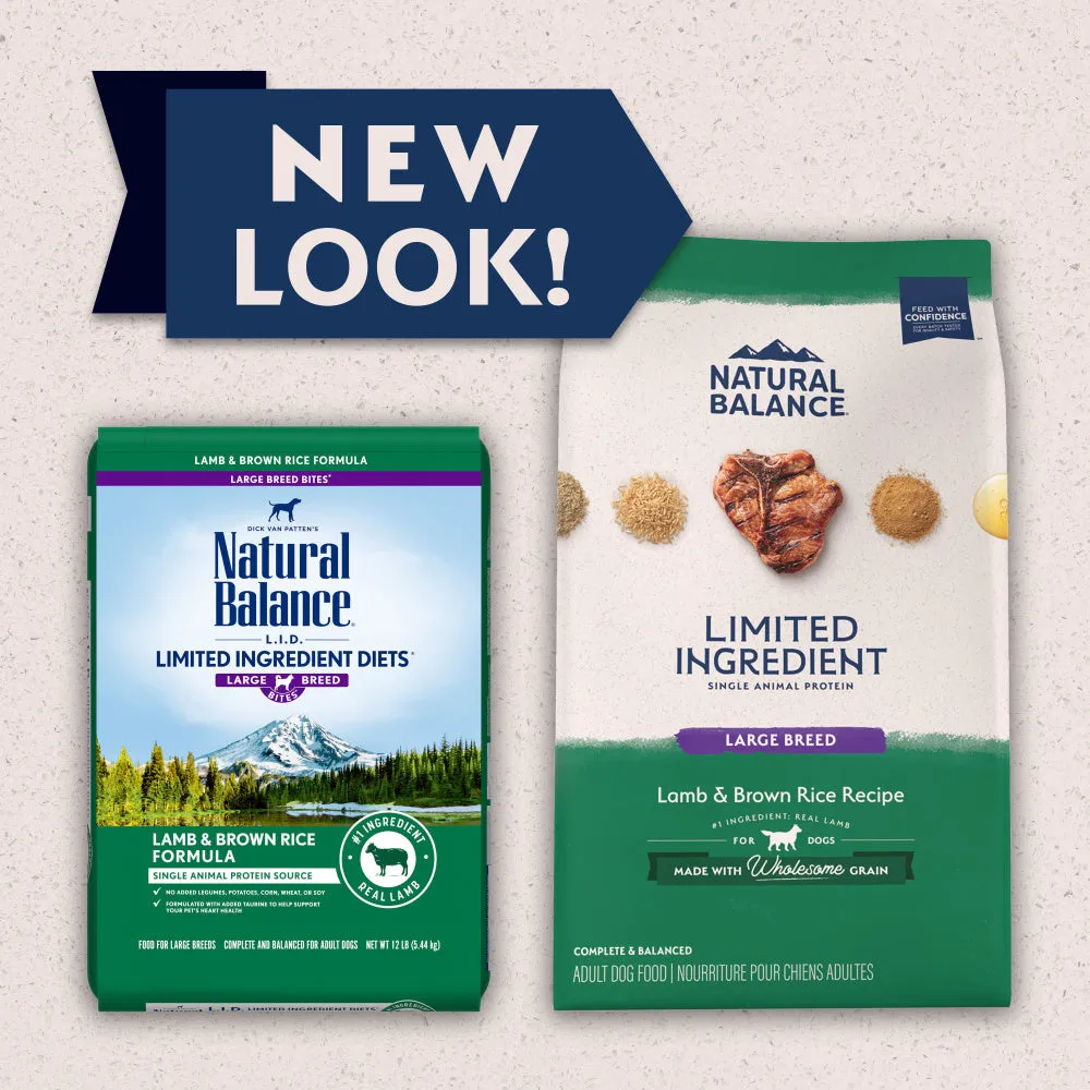 Natural Balance L.I.D. Limited Ingredient Diet Lamb & Brown Rice Large Breed Bites Dry Dog Food
