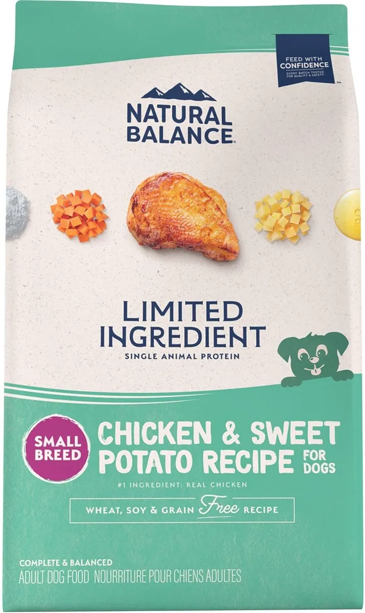 Natural Balance L.I.D. Limited Ingredient Diets Grain Free Adult Sweet Potato & Chicken Small Breed Bites Dry Dog Food