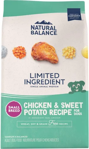 Natural Balance L.I.D. Limited Ingredient Diets Grain Free Adult Sweet Potato & Chicken Small Breed Bites Dry Dog Food