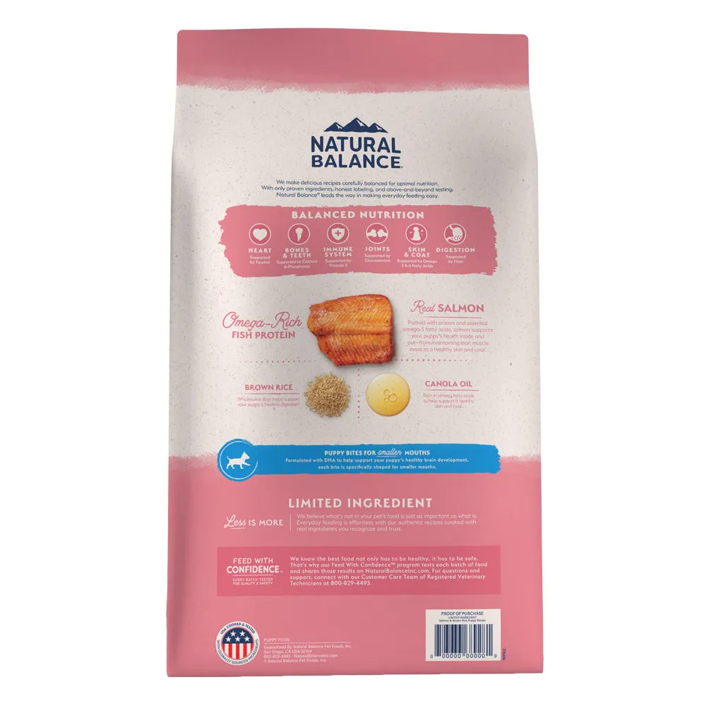 Natural Balance L.I.D. Limited Ingredient Diets Salmon & Brown Rice Puppy Formula Dry Dog Food