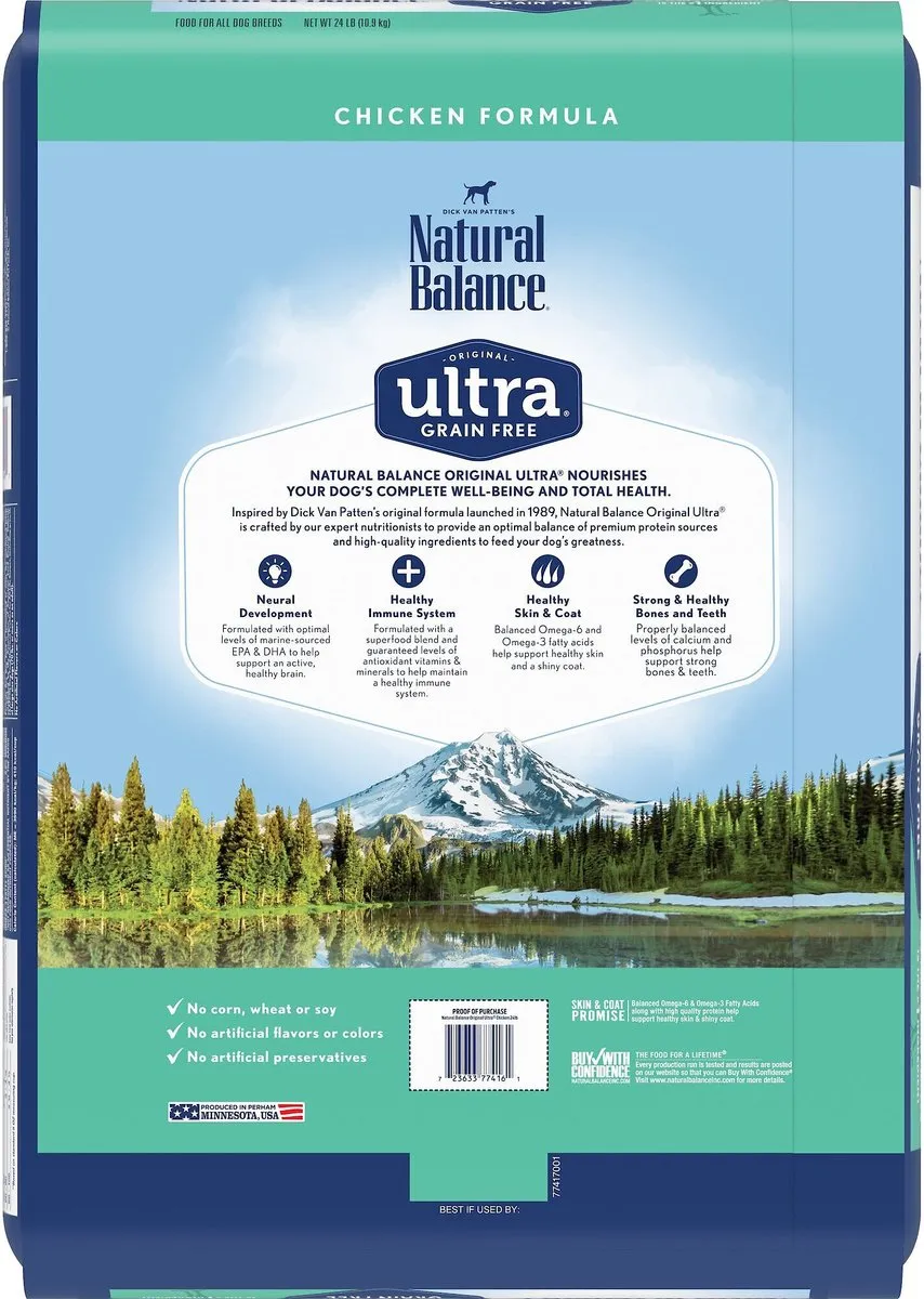 Natural Balance Original Ultra Grain Free Chicken Recipe Dry Dog Food