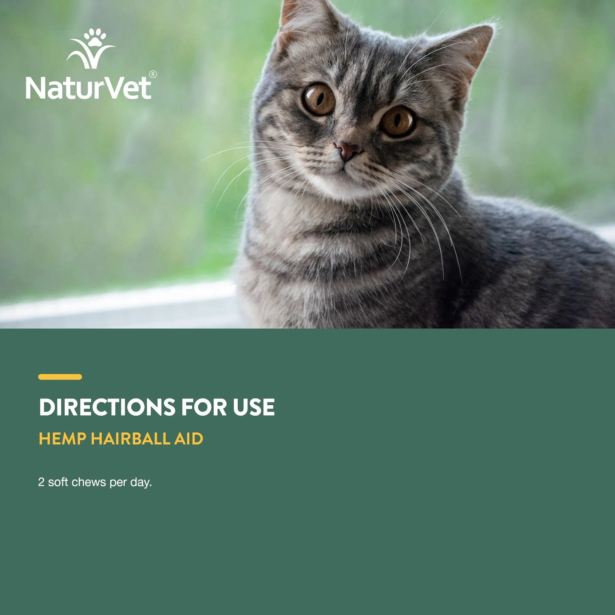NaturVet Hemp Hairball Aid Cat Soft Chew