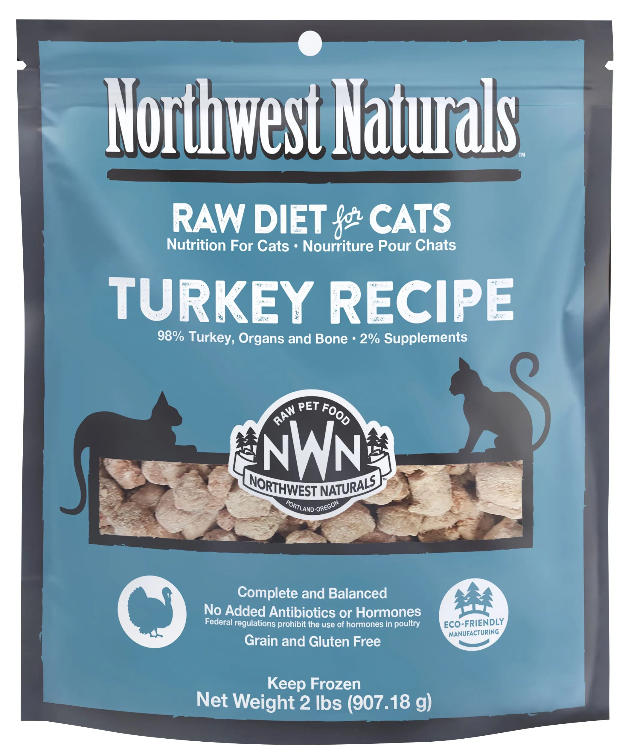 Northwest Naturals Frozen Turkey Nibbles Cat Food