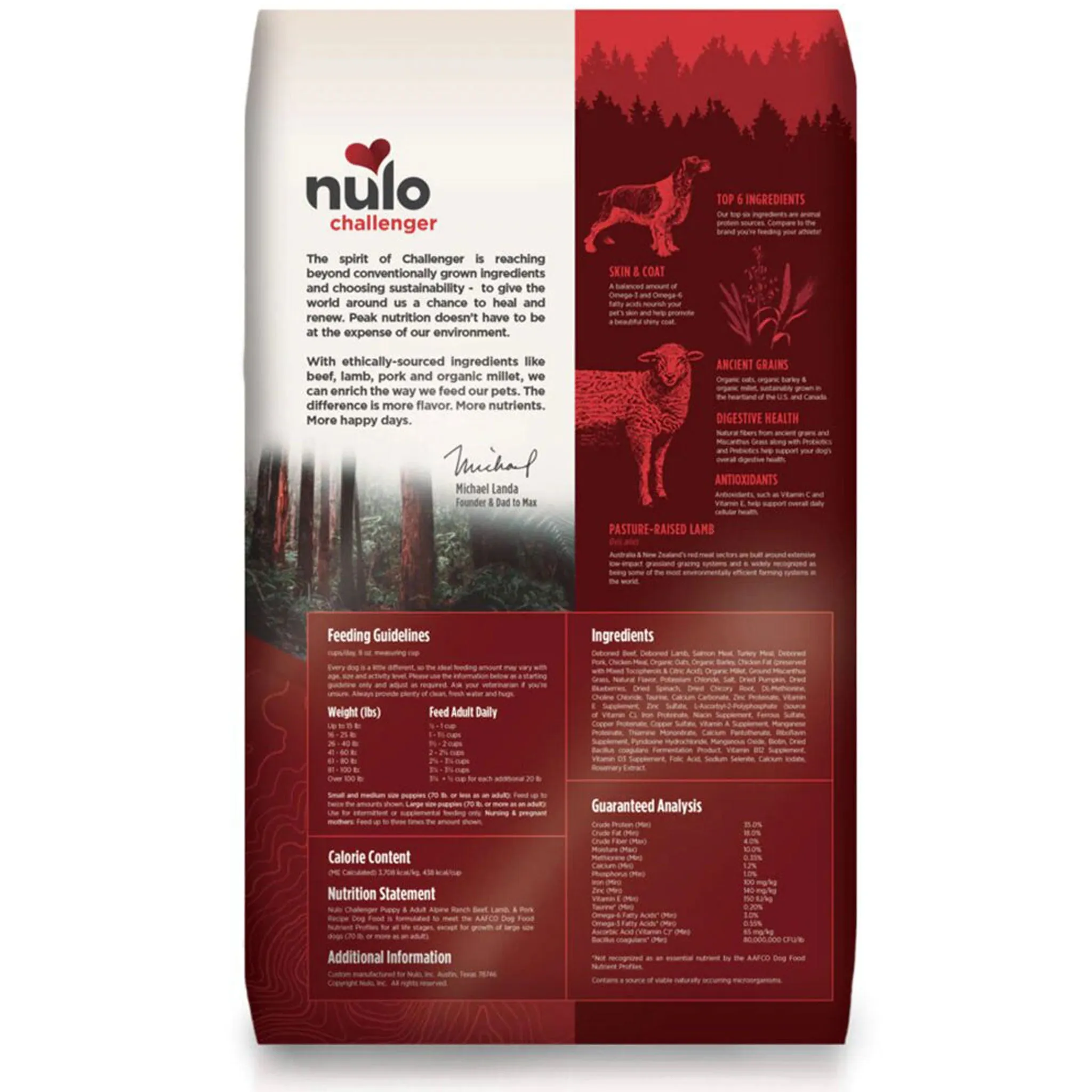 Nulo Challenger Alpine Ranch Beef, Lamb, & Pork Dog Food