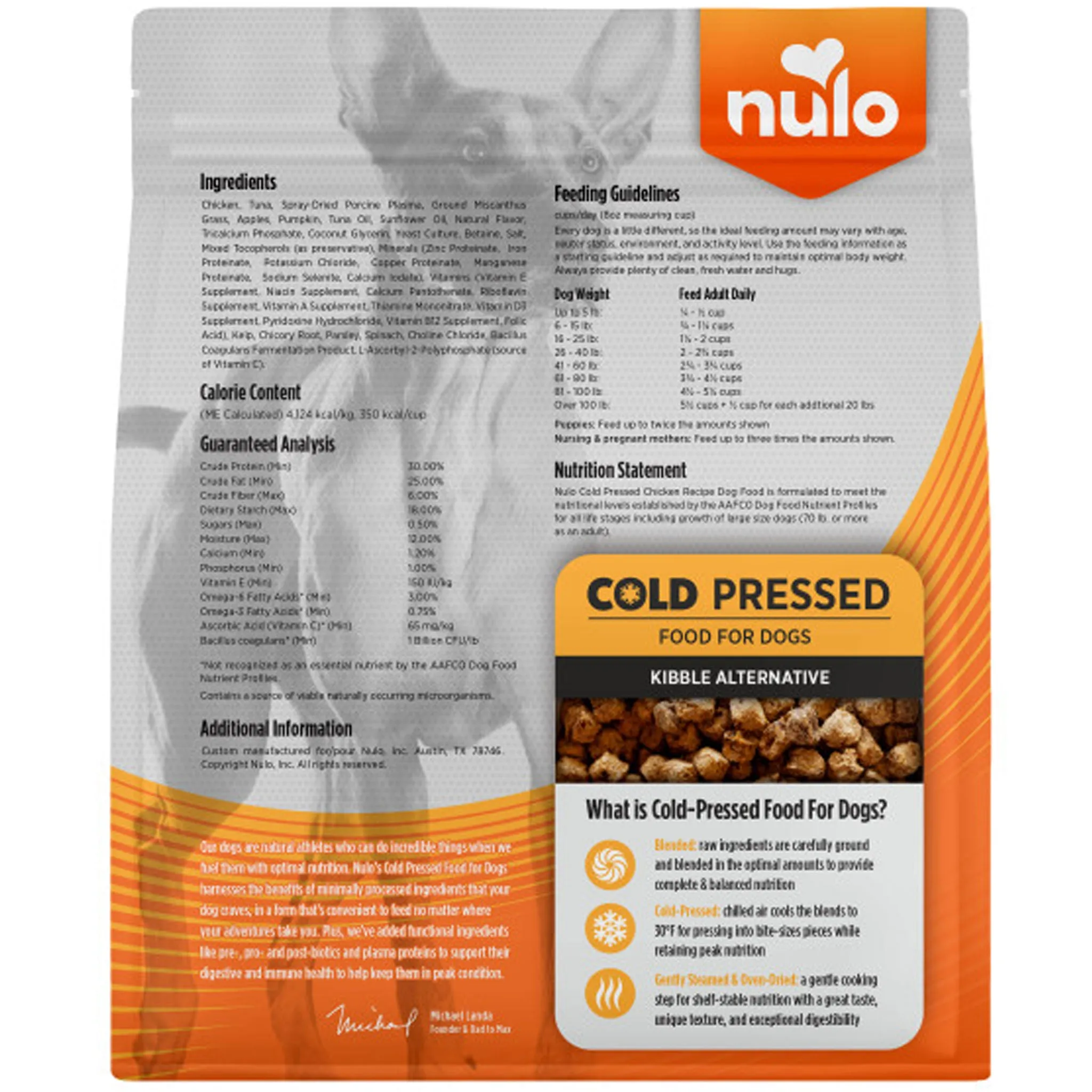 Nulo Cold Pressed Chicken Dog Food