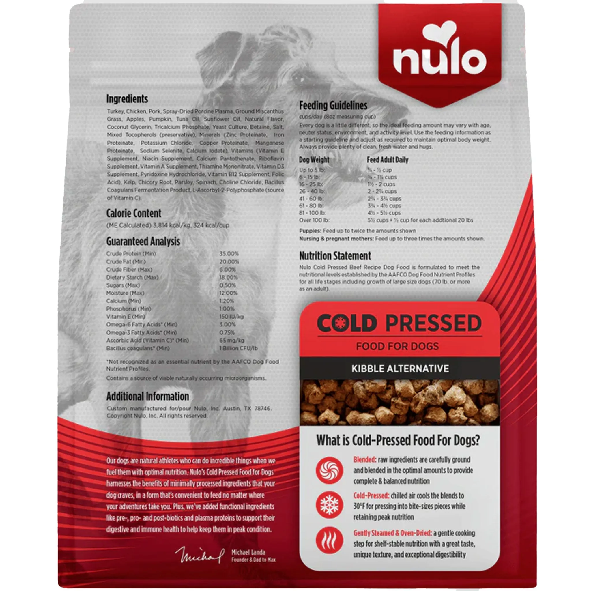 Nulo Cold Pressed Turkey Dog Food