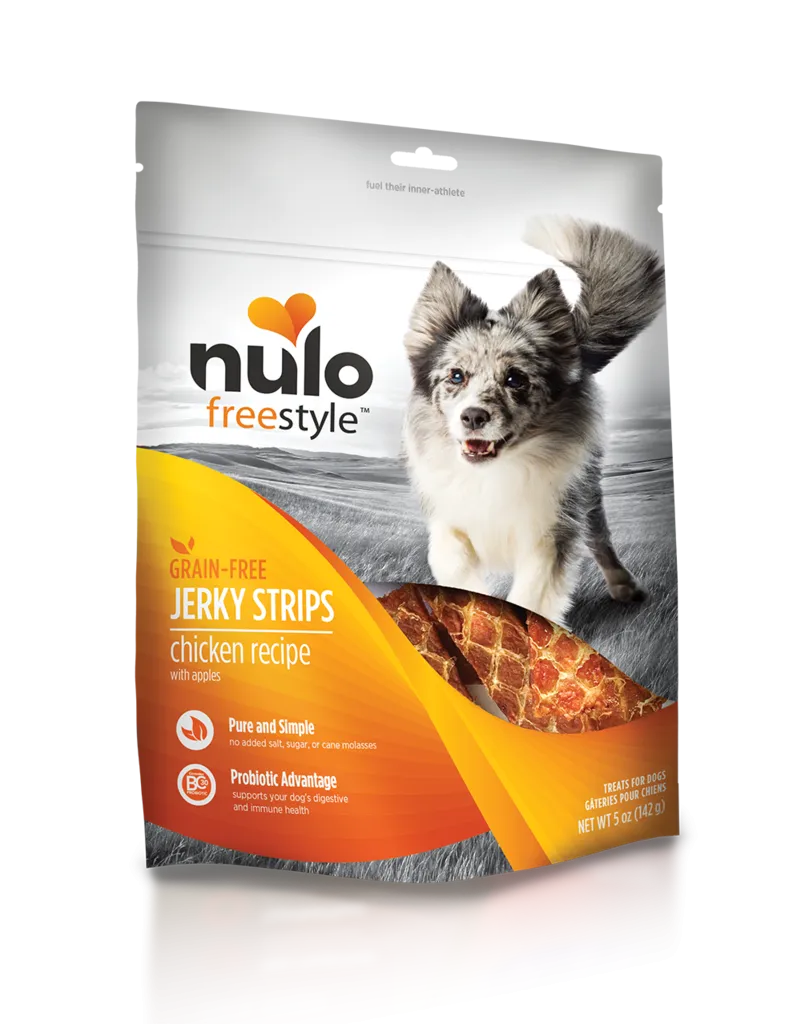 Nulo FreeStyle Chicken & Apple Jerky Strips For Dogs