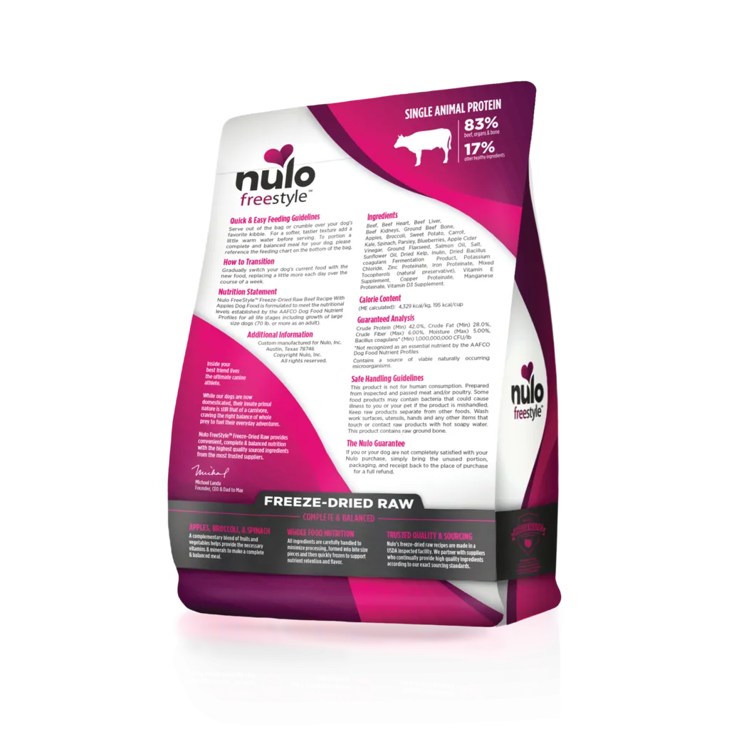 Nulo Freestyle Freeze-Dried Raw Beef with Apples