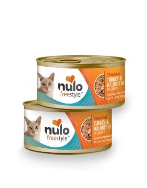 Nulo FreeStyle Shredded Turkey & Halibut Recipe in Gravy Cat & Kitten Food