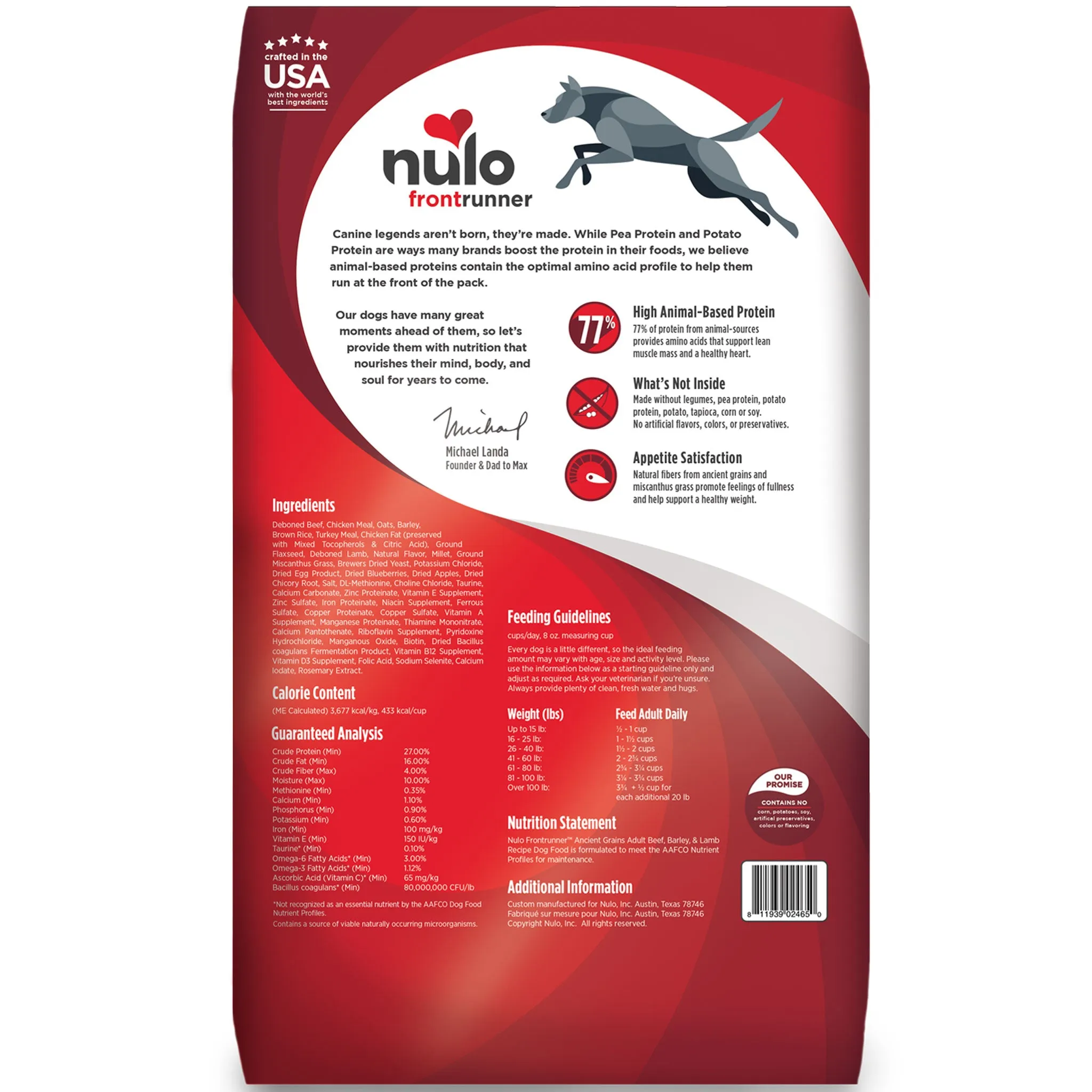 Nulo FrontRunner Beef, Barley & Lamb Dog Food