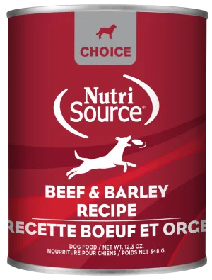 Nutrisource Choice Beef and Barley Canned Dog Food