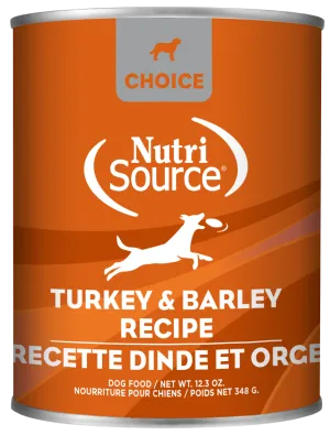 Nutrisource Choice Turkey and Barley Canned Dog Food