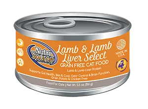 Nutrisource Grain Free Lamb and Lamb Liver Select Canned Cat Food