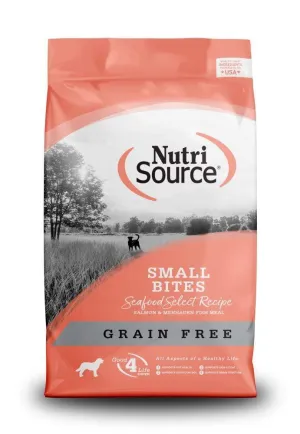 NutriSource Grain Free Small Bites Seafood Select Dry Dog Food