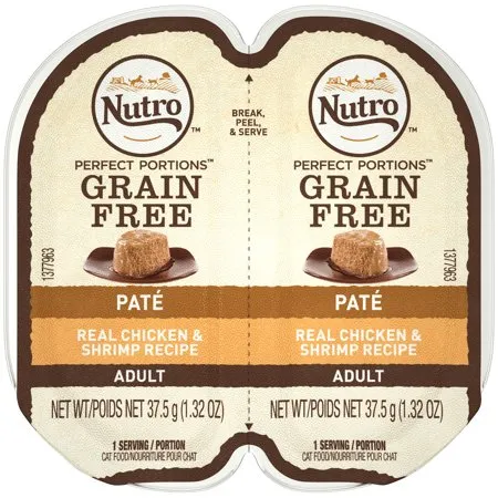 Nutro Perfect Portions Real Chicken & Shrimp Recipe Pate for Adult Cats