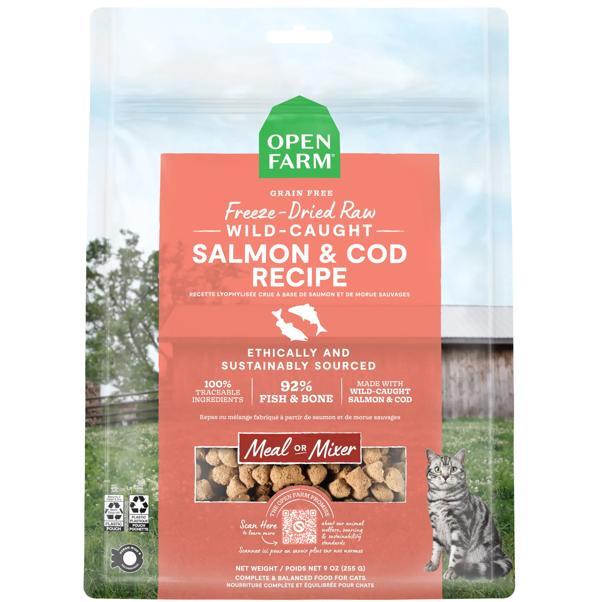 Open Farm Freeze-Dried Salmon & Cod Cat Food