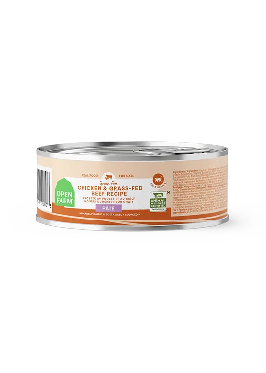 Open Farm Grain Free Chicken & Grass-Fed Beef Pate Wet Cat Food