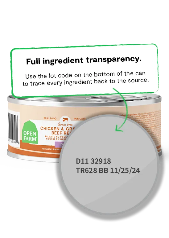 Open Farm Grain Free Chicken & Grass-Fed Beef Pate Wet Cat Food