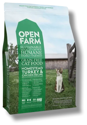 OPEN FARM Grain-Free Homestead Turkey & Chicken Recipe Dry Cat Food