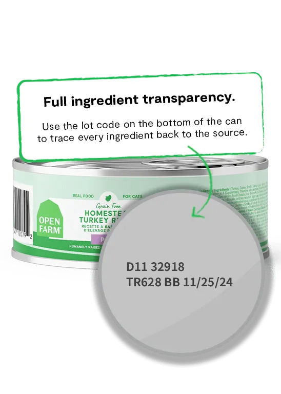 Open Farm Grain Free Homestead Turkey Pate Wet Cat Food