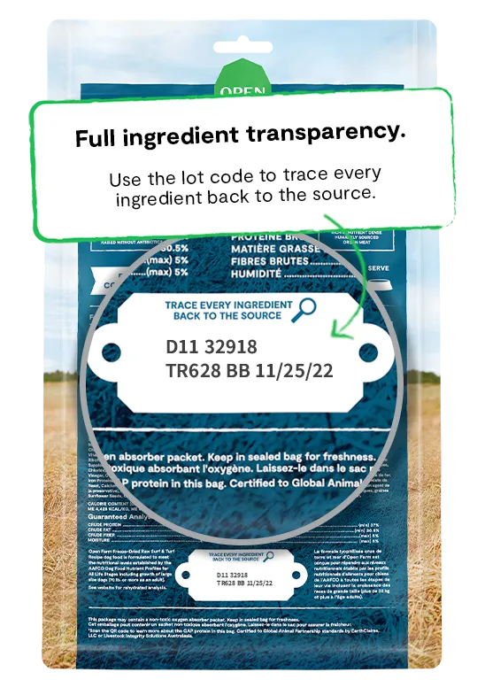 Open Farm Grain Free Surf and Turf Recipe Freeze Dried Raw Dog Food Patties