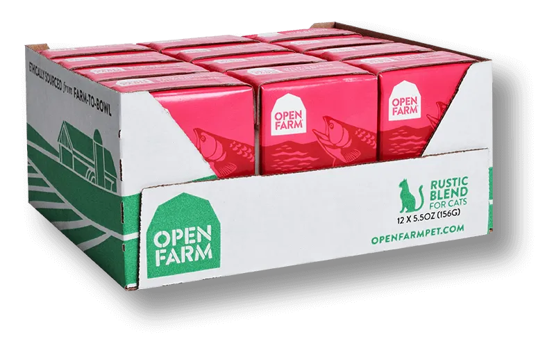 OPEN FARM Grain-Free Wild-Caught Salmon Rustic Blend for Cats