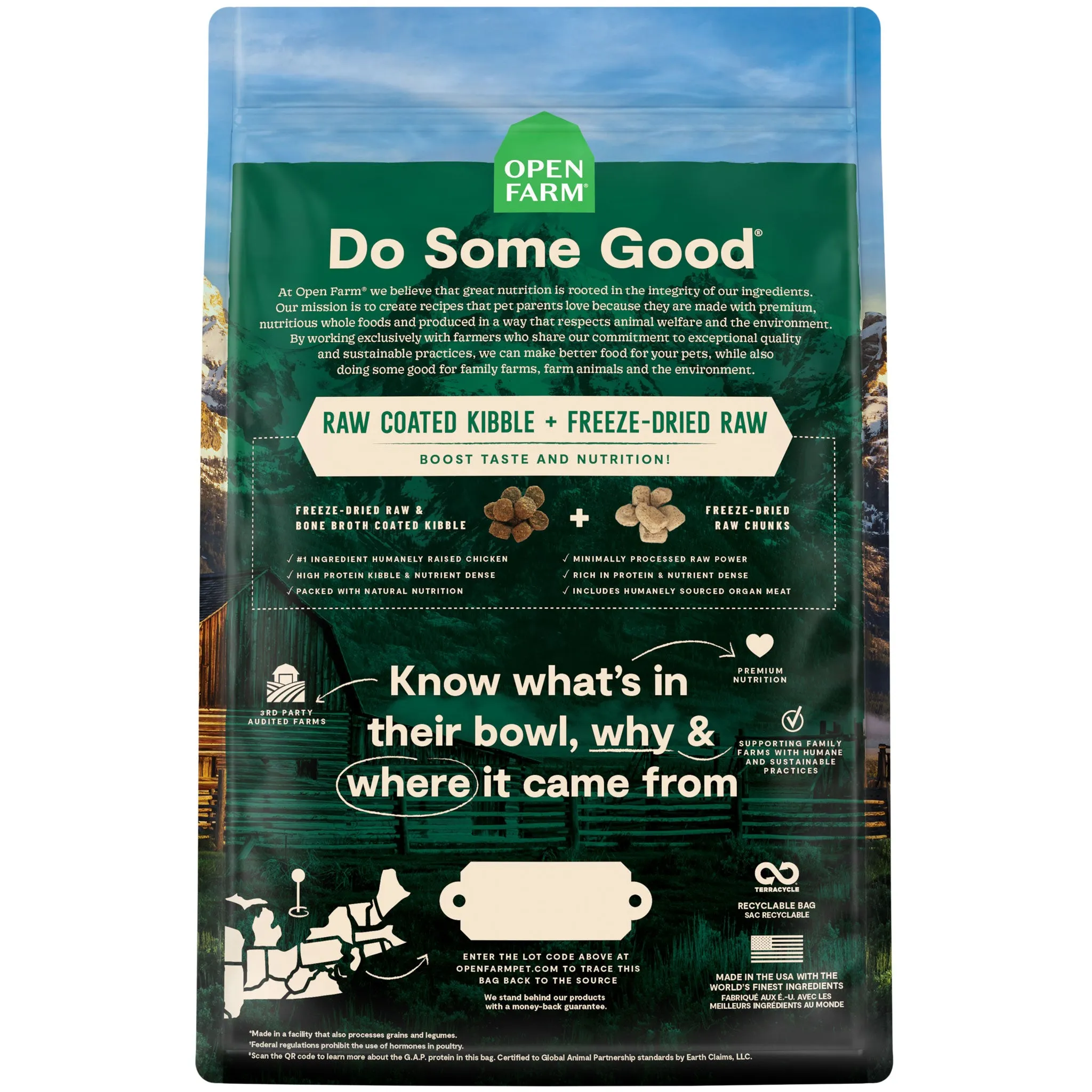 Open Farm Raw Mix Ancient Grains Dog Open Prairie