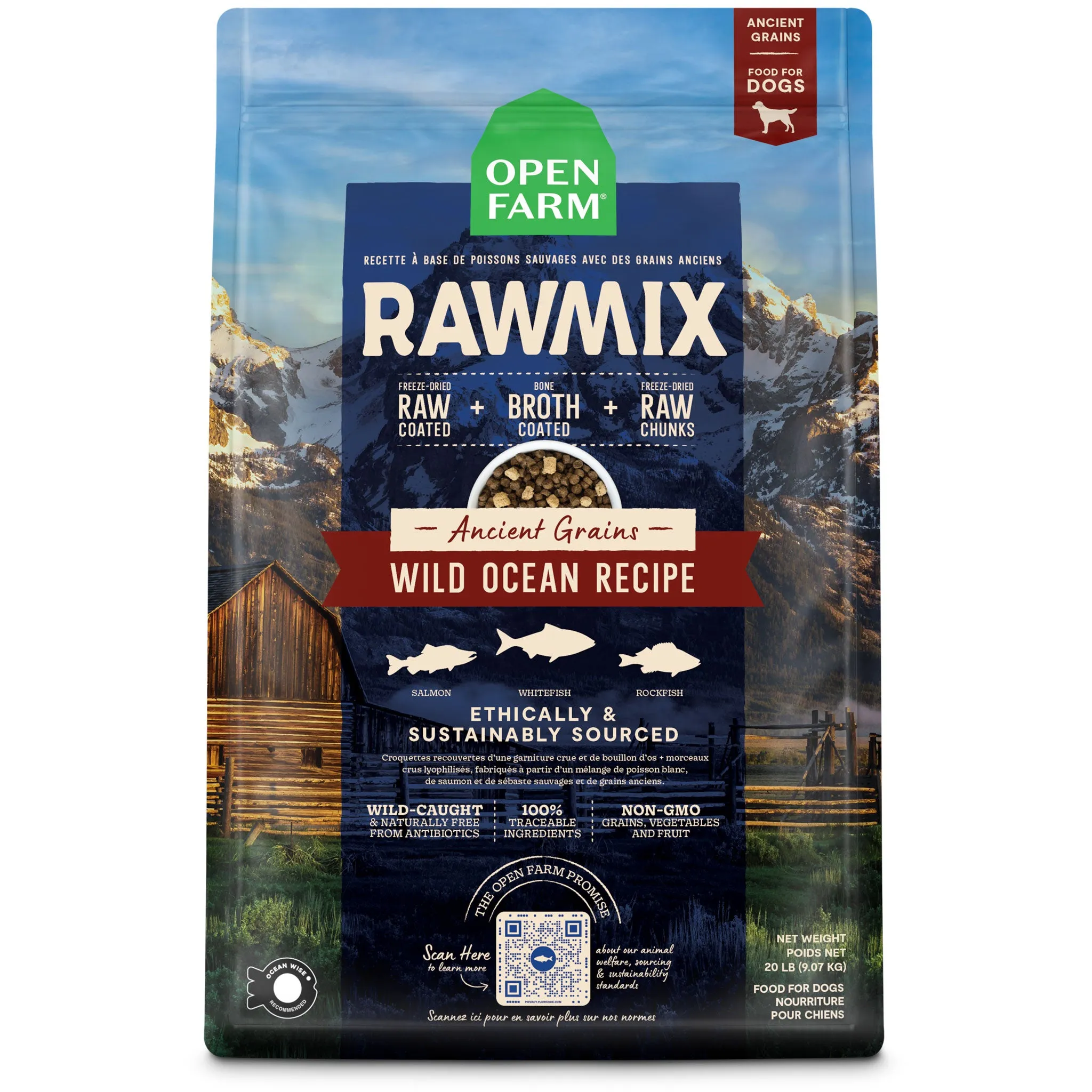 Open Farm Raw Mix Ancient Grains Dog Wild Ocean
