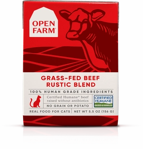 Open Farm Grain Free Grass Fed Beef Recipe Rustic Blend Wet Cat Food