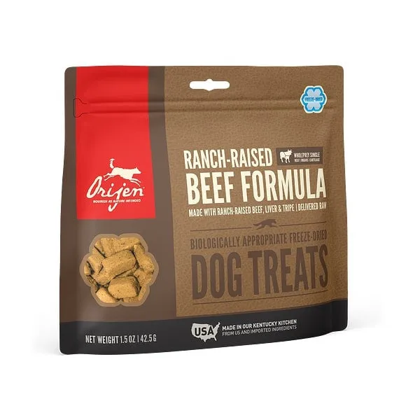 ORIJEN Freeze Dried Ranch Raised Beef Dog Treats