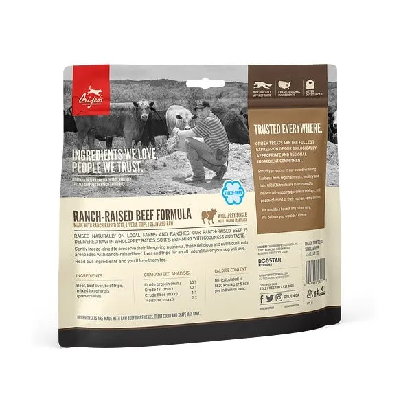 ORIJEN Freeze Dried Ranch Raised Beef Dog Treats