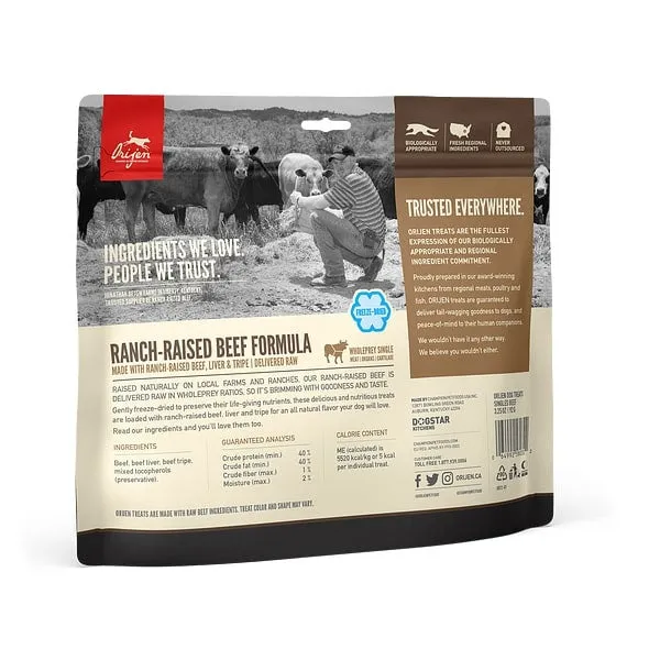 ORIJEN Freeze Dried Ranch Raised Beef Dog Treats