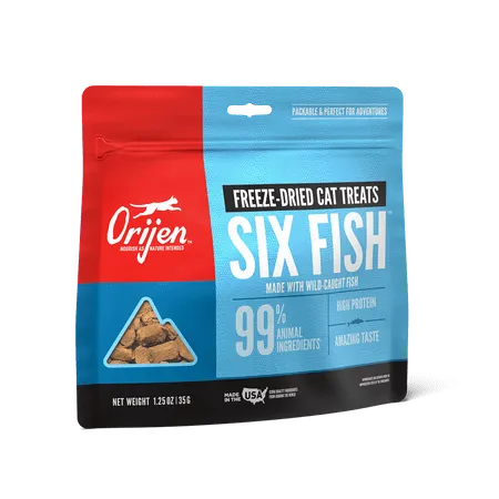 Orijen Grain Free Six Fish Freeze Dried Cat Treats