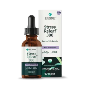 Pet Releaf Stress Releaf 300mg Hemp Oil for Dogs & Cats