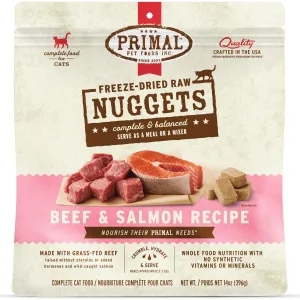 Primal Freeze-Dried Beef & Salmon Formula Cat Food - 14oz