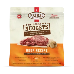 Primal Freeze Dried Nuggets Grain Free Beef Formula Dog Food