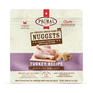 Primal Freeze Dried Nuggets Grain Free Turkey Formula Cat Food